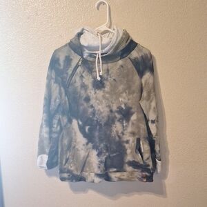 AMPERSAND AVE Gray Tie-Dye Hoodie